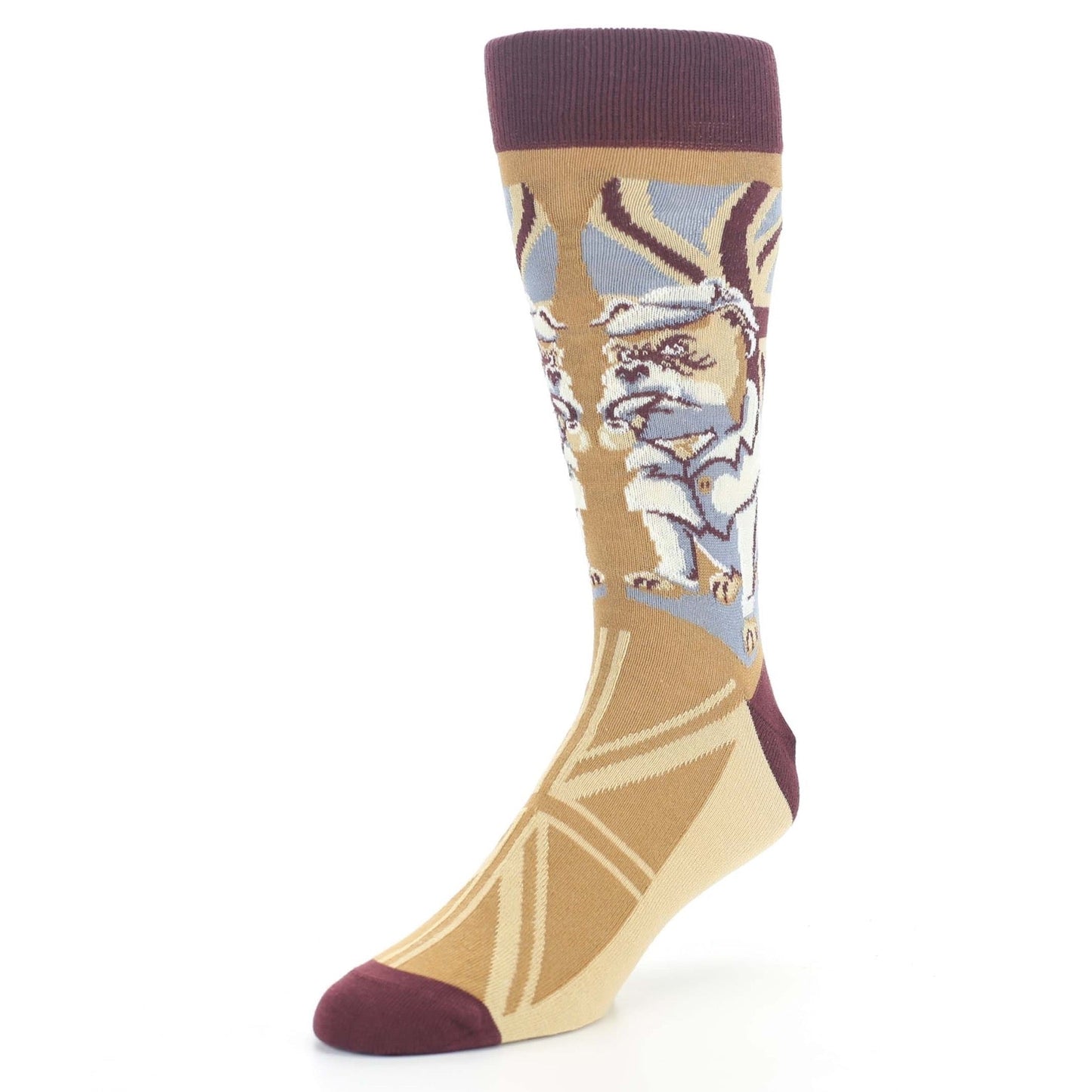 English Bulldog Socks - Men's Novelty Dress Socks