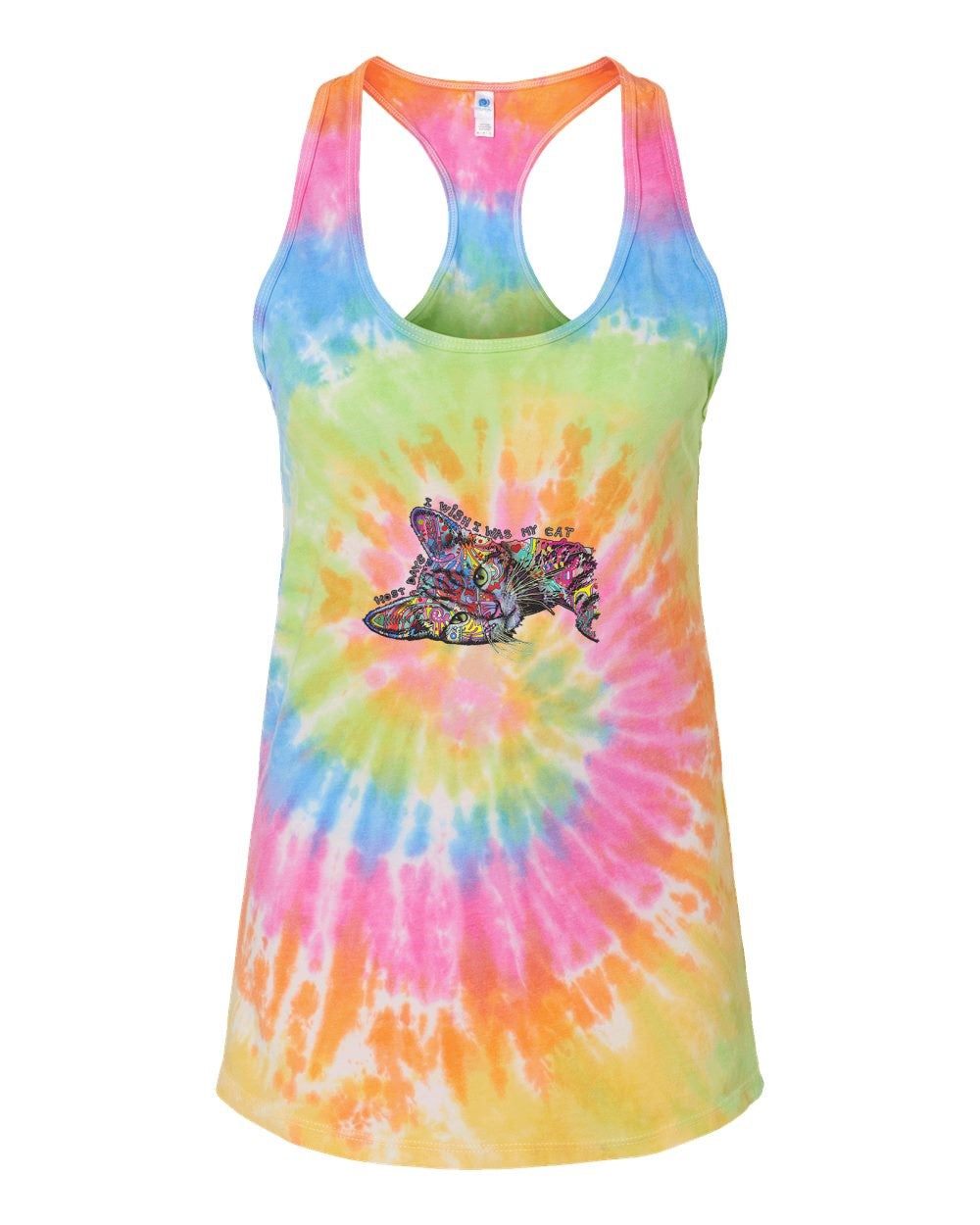 Tie Dye Racerback T Shirt Eternity