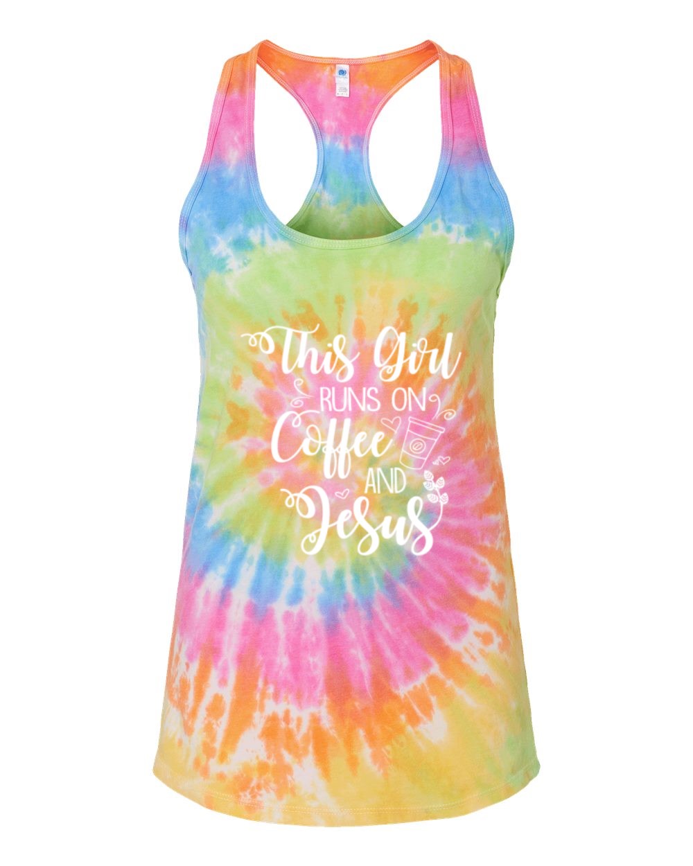 Tie Dye Racerback T Shirt Eternity