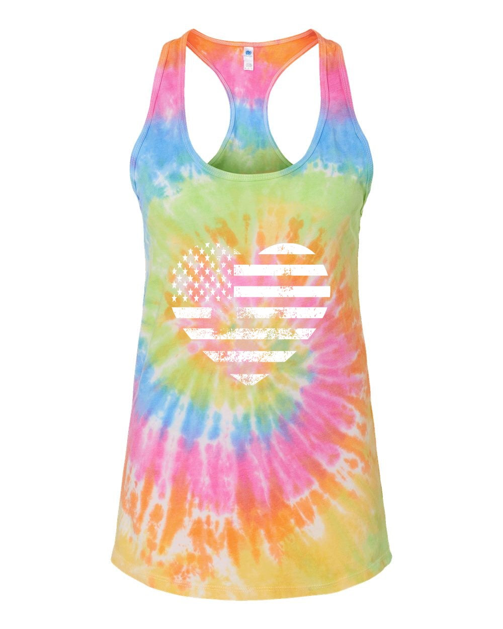 Tie Dye Racerback T Shirt Eternity