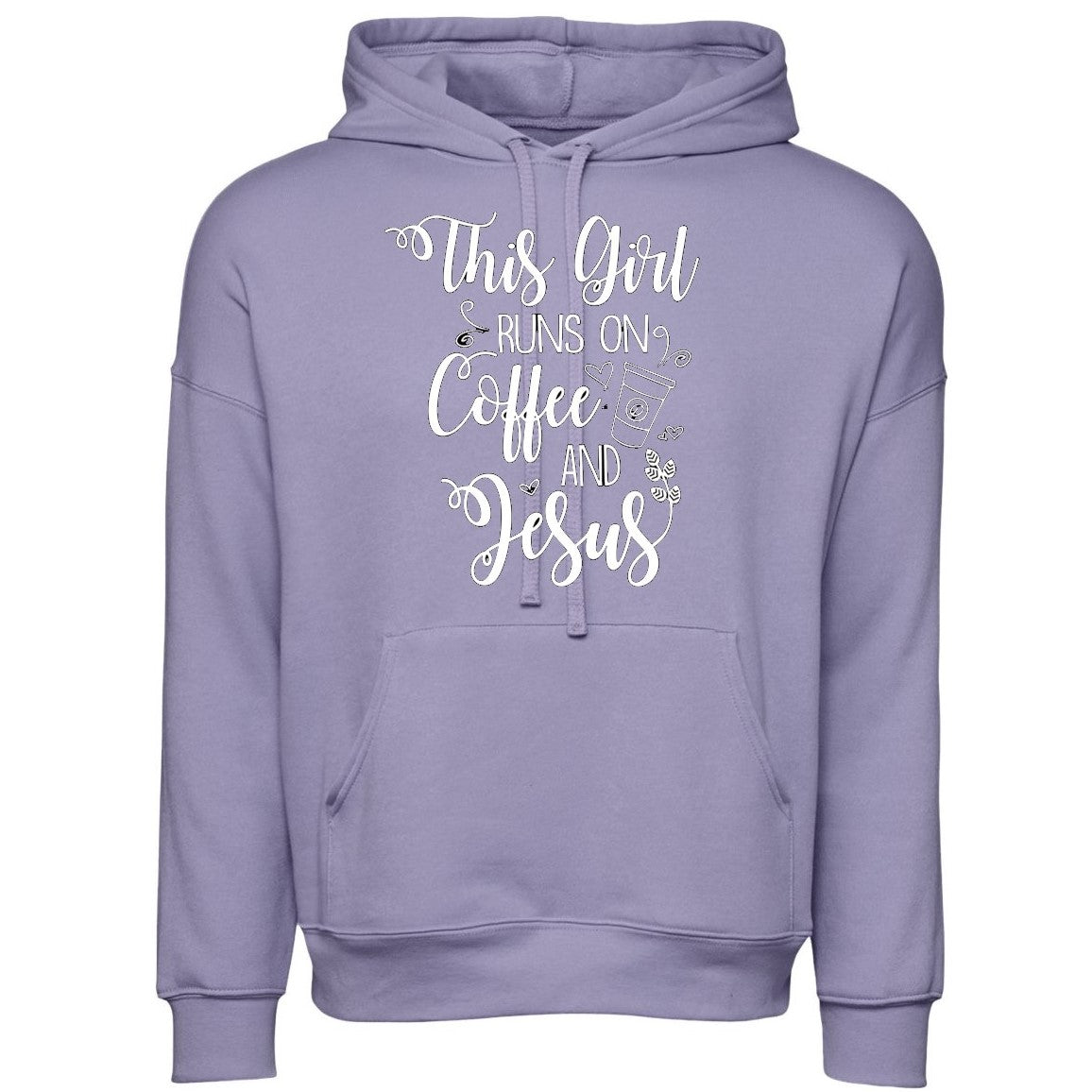 Sponge Fleece Drop Shoulder Hoodie Dark Lavender