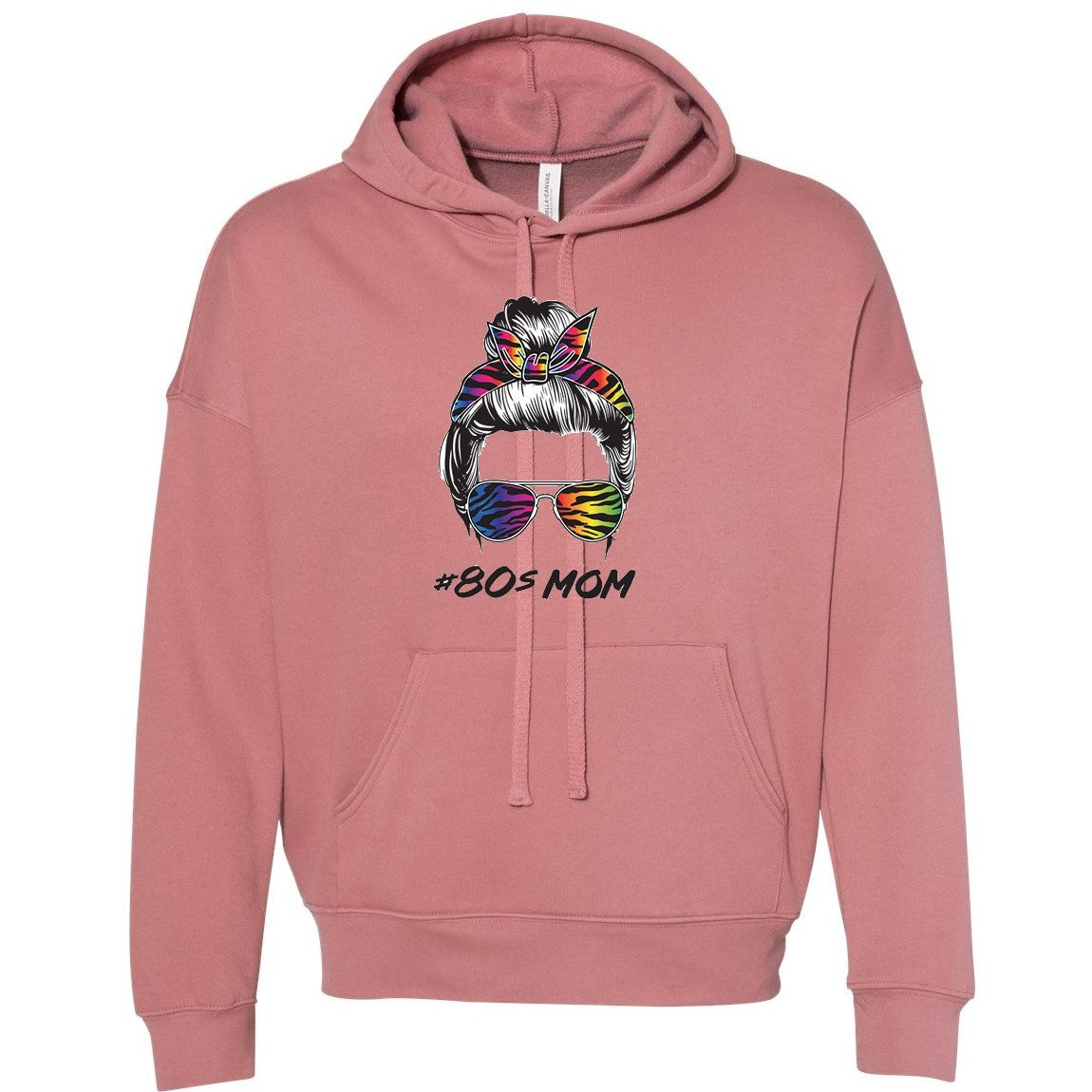 Sponge Fleece Drop Shoulder Hoodie Mauve