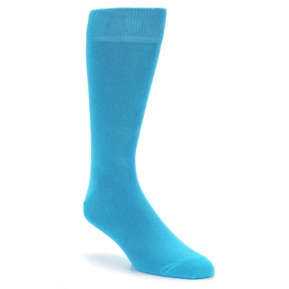 Malibu Blue Solid Color Socks - Men's Dress Socks
