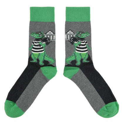 Crook Crocodile Socks - Men's Novelty Dress Socks
