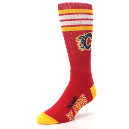 Calgary Flames Socks - Men's Athletic Crew Socks