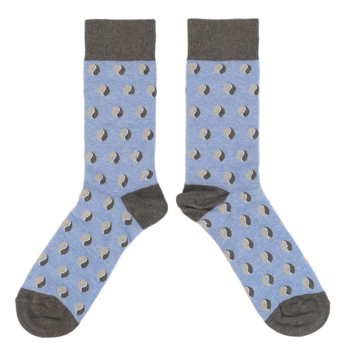 Light Blue Coffee Socks -  Men's Novelty Dress Socks