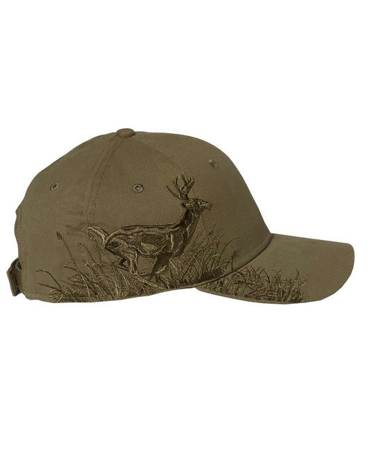 DRI Duck Sports Running Buck Cap Olive