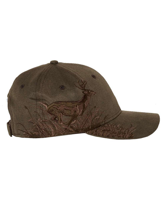 DRI Duck Sports Running Buck Cap Brown Waxy Canvas