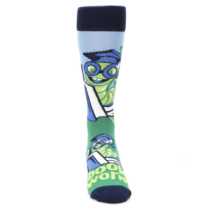 Book Worm Scholar Nerd - USA Made Men's Dress Socks