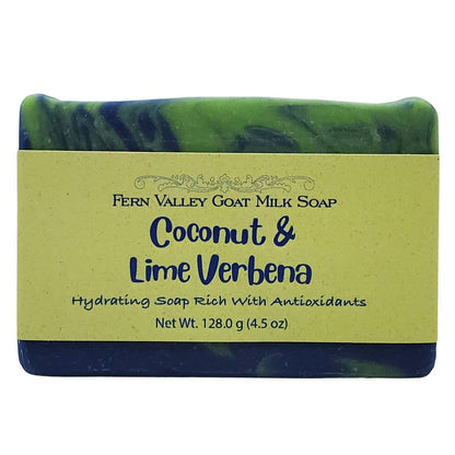 Handmade Goat Milk Soap | Hydrating With Antioxidants | Tropical Coconut & Lime Verbena Scent