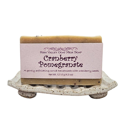 Natural Goat Milk Soap | Exfoliating Scrub | Cranberry Pomegranate
