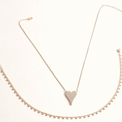Pave Heart Set