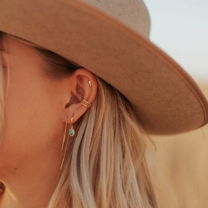 Riley Turquoise Hoops