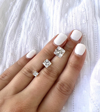 Princess Cut Stud
