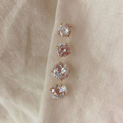 Round Cz Studs