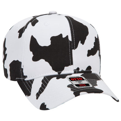 OTTO CAP Cow Pattern Cotton Blend Twill Cap