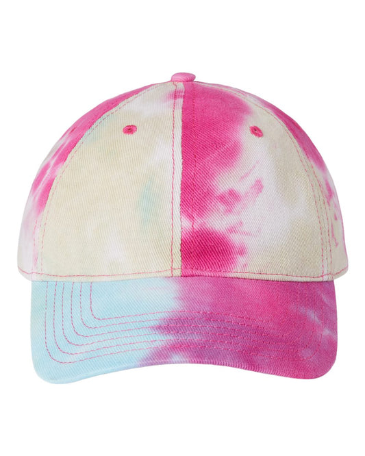 Colorful Tie-Dye Caps Raspberry Mist