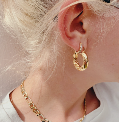 Gold Twist Hoops