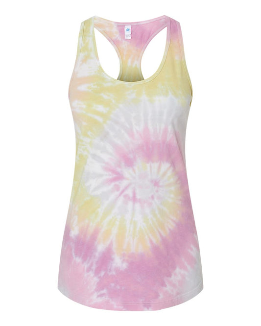 Tie Dye Racerback T Shirt Desert Rose