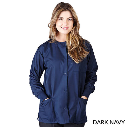 Natural Uniforms Warm Up Scrub Jacket  -  Dark Navy Blue