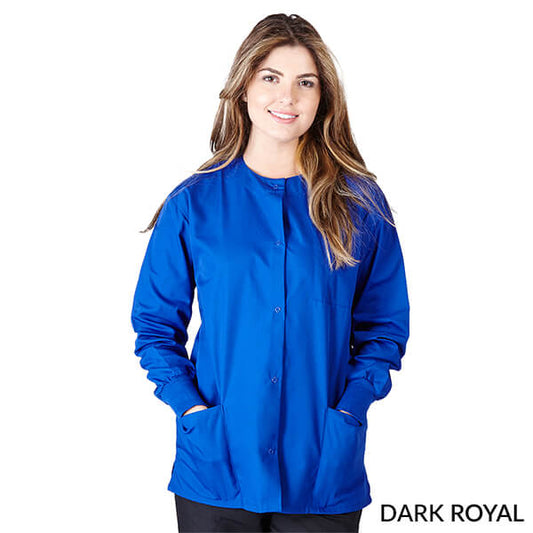 Natural Uniforms Warm Up Scrub Jacket  -  Dark Royal Blue