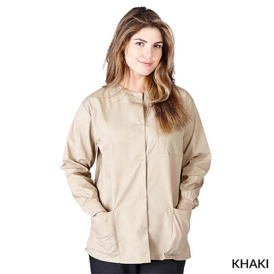 Natural Uniforms Warm Up Scrub Jacket  -  Khaki