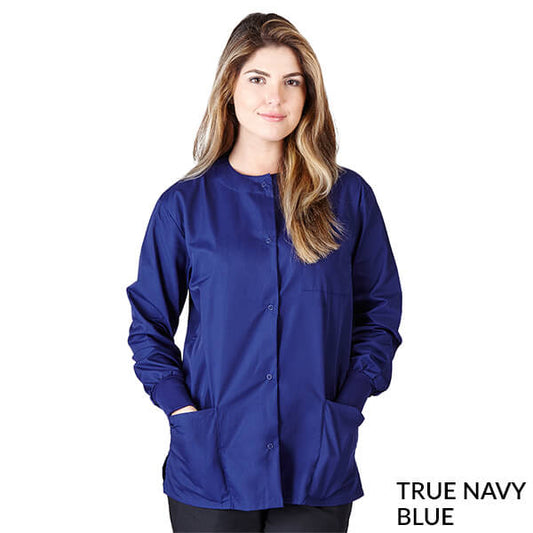 Natural Uniforms Warm Up Scrub Jacket  -  True Navy Blue