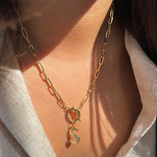 Initial Paperclip Necklace