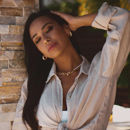 Garnet Pearl Necklace